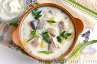 Фото приготовления рецепта: Молочный суп с картофелем и сельдью - шаг №9