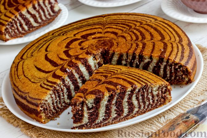 Яркий и красочный пирог «Зебра»: самый простой рецепт [Рецепты recipies]