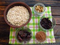 Фото приготовления рецепта: Конфеты из овсяных хлопьев, орехов, изюма и фиников - шаг №1