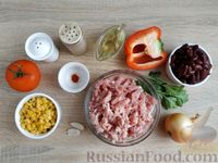 Фото приготовления рецепта: Рагу с фаршем, кукурузой и фасолью - шаг №1