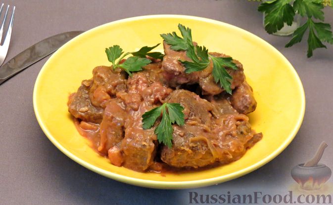Печень с томатной пастой - пошаговый рецепт с фото на luchistii-sudak.ru
