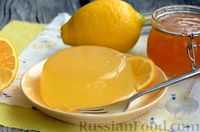 Фото к рецепту: Лимонное желе с мёдом