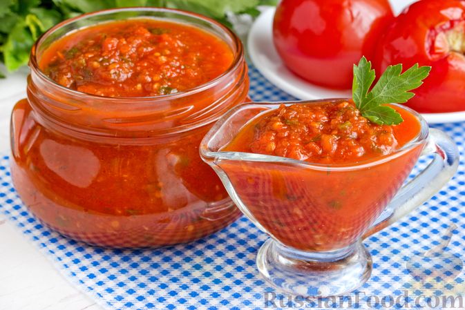 Соус из помидоров и перца на зиму - 10 пошаговых фото в рецепте