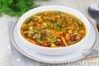 Фото к рецепту: Томатно-фасолевый суп