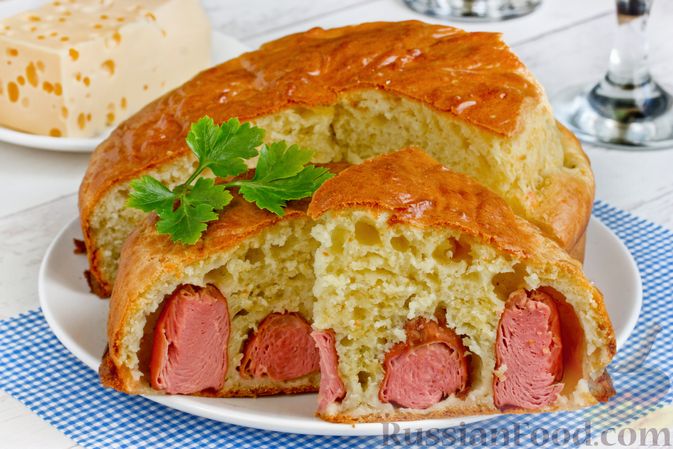 Пирог с картошкой рецепт с сосисками