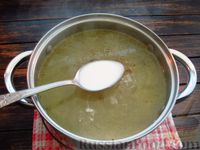 Фото приготовления рецепта: Куриный суп с солёными огурцами - шаг №16