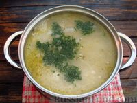 Фото приготовления рецепта: Куриный суп с солёными огурцами - шаг №18
