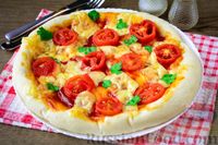 Фото к рецепту: Пицца с солёными помидорами
