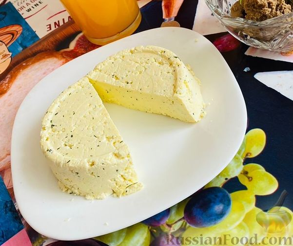 Сыр из молока, яиц и сметаны