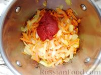 Фото приготовления рецепта: Индейка, тушенная с овощами в томатном соусе - шаг №3