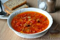 Фото приготовления рецепта: Томатный суп с фаршем и овощами - шаг №11