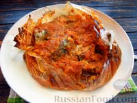 Фото приготовления рецепта: Рыба, запечённая в томатно-овощном соусе, в рукаве - шаг №16