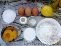 Фото приготовления рецепта: Оладьи с консервированными персиками и цедрой лимона - шаг №1