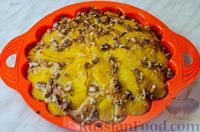 Фото приготовления рецепта: Постный апельсиновый пирог с изюмом и орехами, на соке и растительном масле - шаг №15