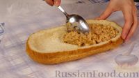 Фото приготовления рецепта: Жюльен в хлебе с сыром - шаг №16