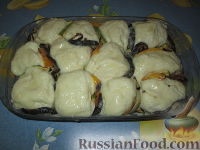 Фото приготовления рецепта: Разборный хлеб-пирог с овощами гриль - шаг №9