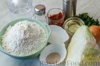 Фото приготовления рецепта: Постный заливной пирог из дрожжевого теста на растительном масле, с капустой, тушенной в томате - шаг №1