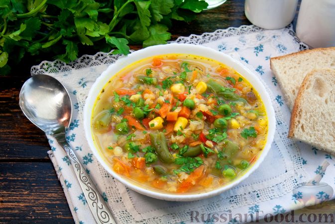 Простой суп с «мексиканской» овощной смесью