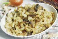 Фото к рецепту: Макароны с тушёной капустой и грибами