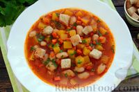 Фото приготовления рецепта: Тыквенный суп с фасолью - шаг №19