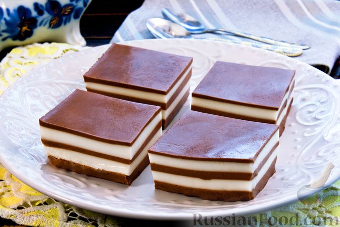 Идеальный десерт со вкусом детства - сметанно-шоколадное желе, рецепты с фото