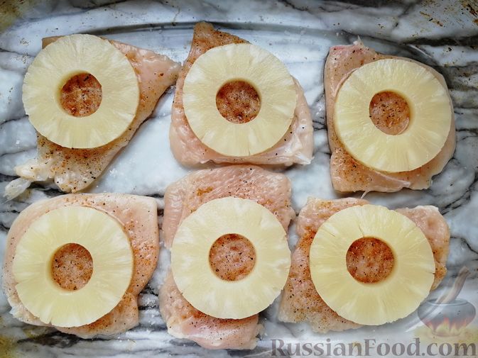 Сочные отбивные с ананасом в духовке – пошаговый рецепт приготовления с фото