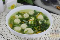 Фото приготовления рецепта: Суп с фасолью, шпинатом и фрикадельками - шаг №13