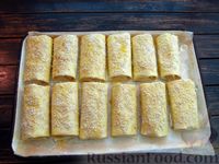 Фото приготовления рецепта: Рулетики из лаваша с творожно-морковной начинкой (в духовке) - шаг №18