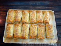 Фото приготовления рецепта: Рулетики из лаваша с творожно-морковной начинкой (в духовке) - шаг №19