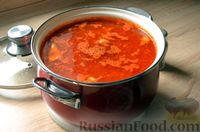 Фото приготовления рецепта: Томатный суп с курицей и гречневой крупой - шаг №11