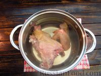 Фото приготовления рецепта: Чечевичный суп-пюре со щавелем, на курином бульоне - шаг №2