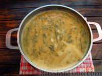 Фото приготовления рецепта: Чечевичный суп-пюре со щавелем, на курином бульоне - шаг №14