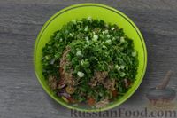 Фото приготовления рецепта: Салат с тунцом, рисом и помидорами черри - шаг №8