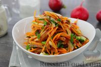 Фото приготовления рецепта: Салат из редиски и моркови, по-корейски - шаг №8