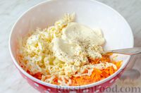 Фото приготовления рецепта: Печёночные блинные рулетики с морковью и плавленым сыром - шаг №10