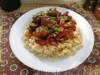 Фото приготовления рецепта: Булгур с мясом и фасолью в томатном соусе - шаг №15