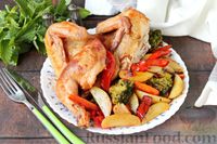 Фото приготовления рецепта: Курица, запечённая с картофелем, брокколи, перцем и морковью - шаг №17