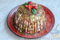 Фото приготовления рецепта: Изумрудно-рубиновый торт "Панчо" из шпинатного бисквита, с клубникой - шаг №24