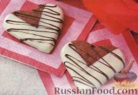 Фото к рецепту: Песочное печенье «Шоколадные сердечки»