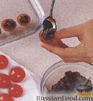 Фото приготовления рецепта: Помидоры черри, фаршированные баклажанами - шаг №5