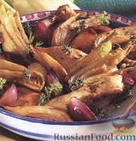 Фото к рецепту: Курица, запеченая с овощами