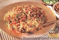 Фото к рецепту: Салат из спагетти с арахисом