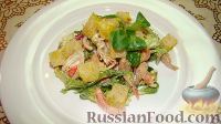 Фото к рецепту: Теплый салат с курицей