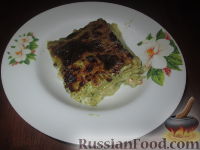 Фото приготовления рецепта: Лазанья с соусом песто и креветками - шаг №13