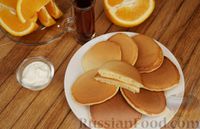 Фото приготовления рецепта: Апельсиновые панкейки на кефире - шаг №14