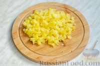 Фото приготовления рецепта: Творожный террин с ветчиной, овощами и яйцами - шаг №7
