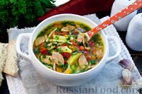 Фото приготовления рецепта: Суп с сосисками, вермишелью и овощами - шаг №22