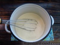 Фото приготовления рецепта: Медовый торт "Мамуся" с манным масляно-заварным кремом - шаг №6