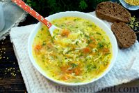 Фото приготовления рецепта: Пшенный суп с яичной паутинкой - шаг №15