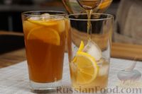 Фото приготовления рецепта: Классический холодный чай с лимоном - шаг №6